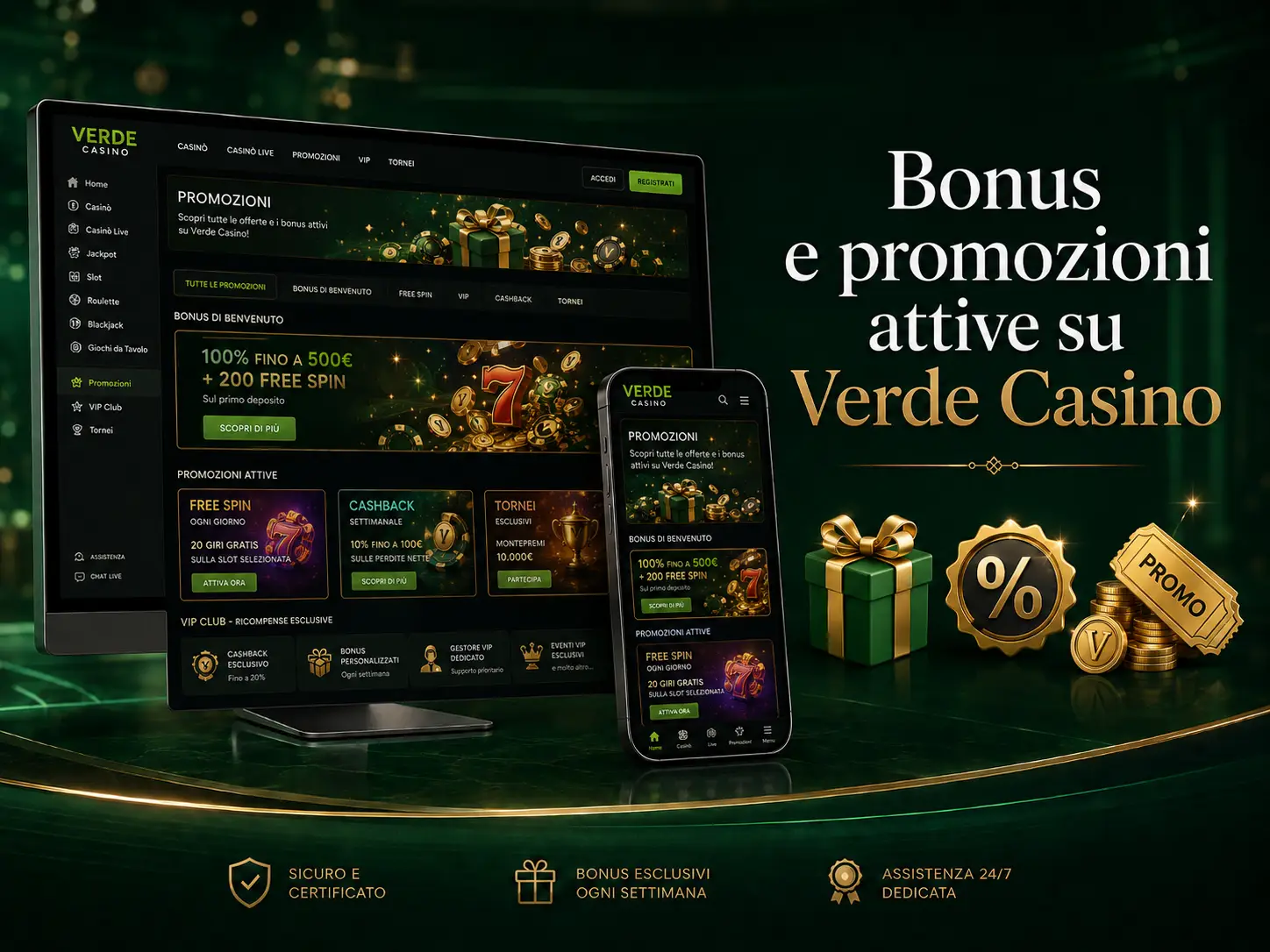 Bonus e Promozioni di Verde Casino