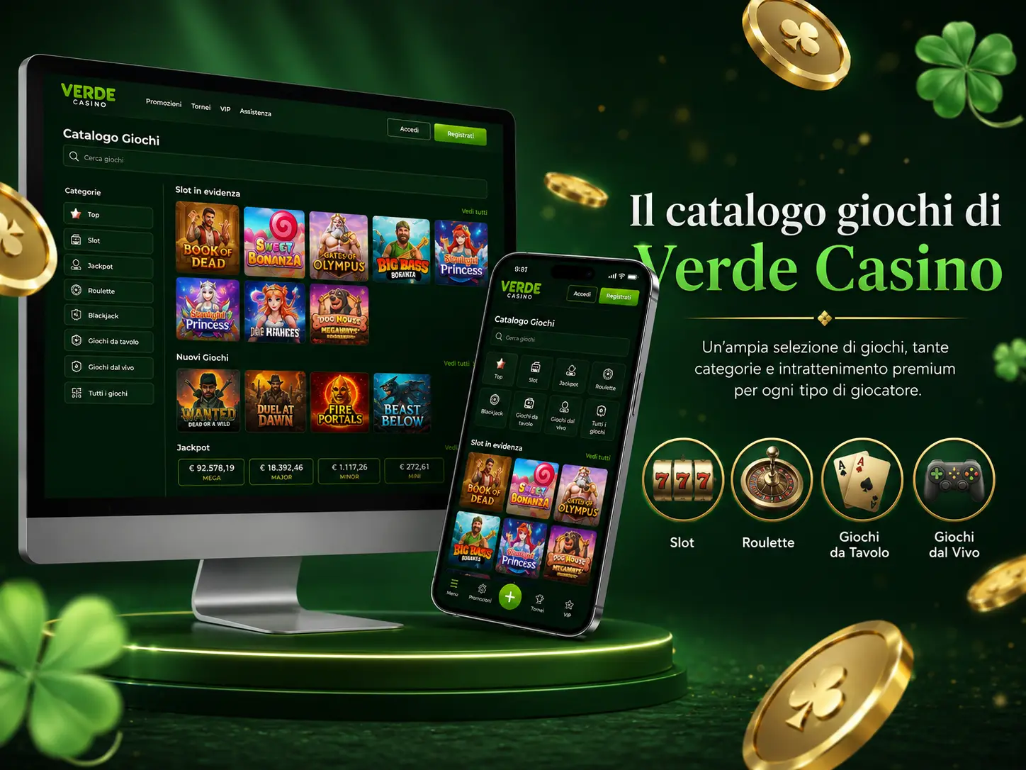 Giochi Disponibili su Verde Casino